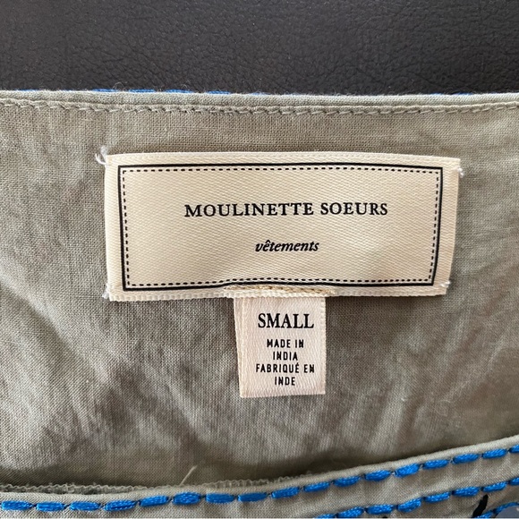 Moulinette Soeurs LIA Embellished Tank. Light Sage with Colorful Details. Size S - Picture 4 of 7